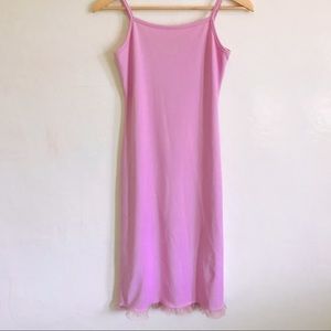 Vintage 80s pale pink dress with ruffle